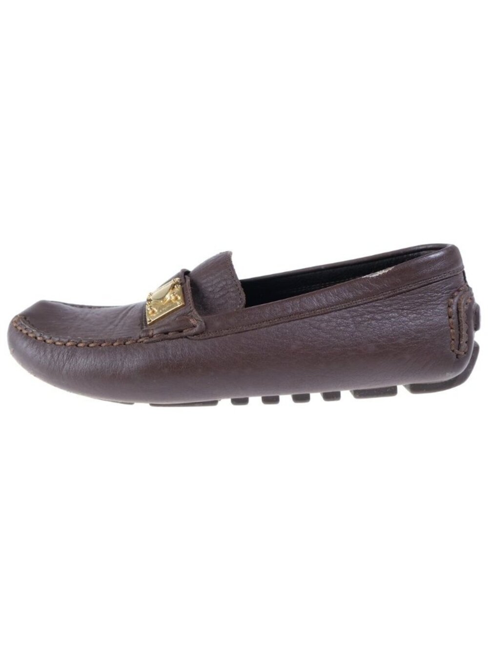 Louis Vuitton Driving Shoes Brown Leather